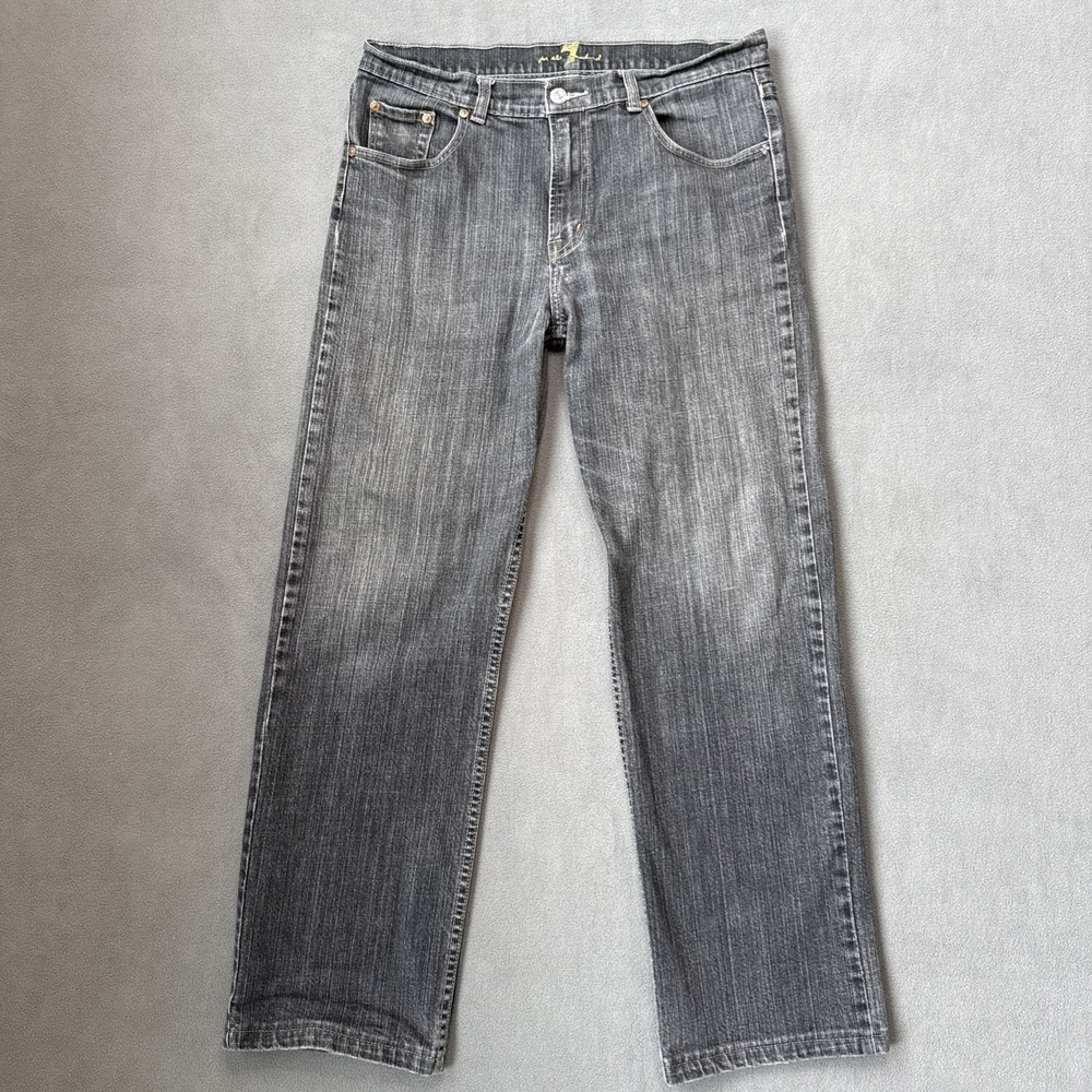 7 for All Mankind Jeans Straight Leg Mid Rise 100% Cotton USA Made